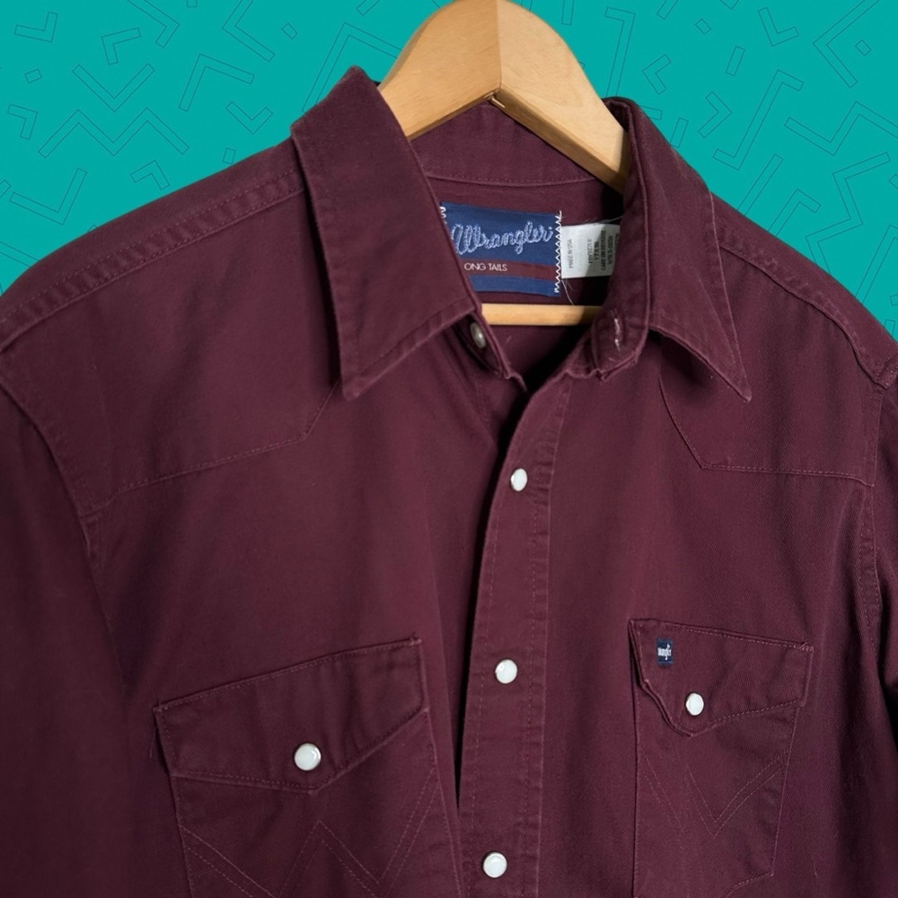 Vintage Wrangler Pearl Snap Western Button Down Shirt